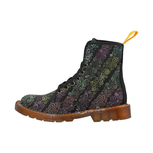 3D Psychedelic pastel rainbow Martin Boots For Women Model 1203H