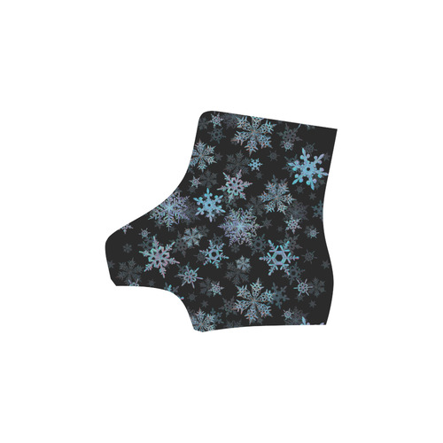 Snowflakes, Blue snow, Christmas Martin Boots For Women Model 1203H