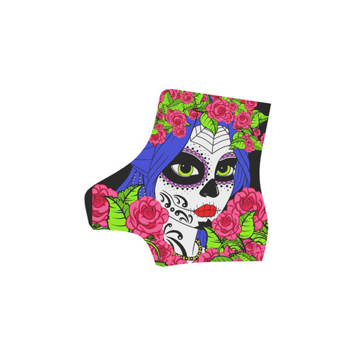 sugar skull pink roses Martin Boots For Women Model 1203H