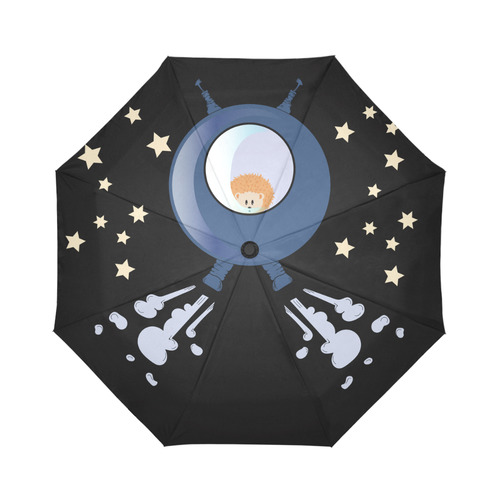 Hedgehog in space. spacecraft. Auto-Foldable Umbrella (Model U04)