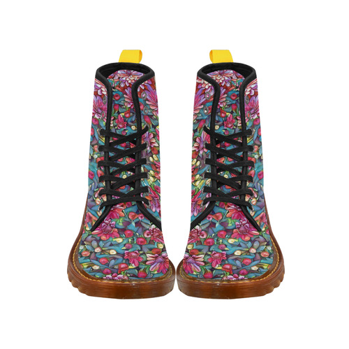 lovely floral 31A Martin Boots For Women Model 1203H