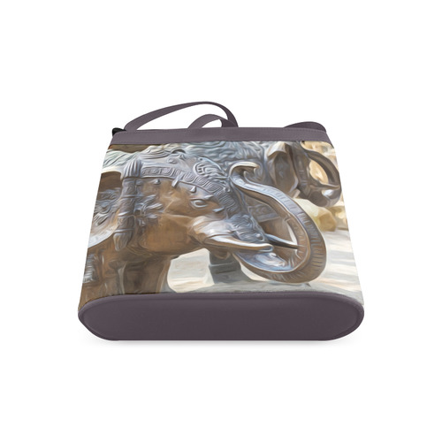 Beautiful Indian Elephant Statues Crossbody Bags (Model 1613)