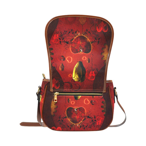 Flying hearts Saddle Bag/Small (Model 1649) Full Customization