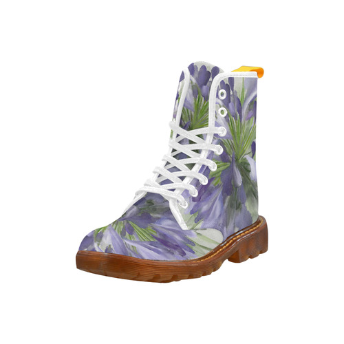 Delicate Purple Flower, floral watercolor Martin Boots For Women Model 1203H