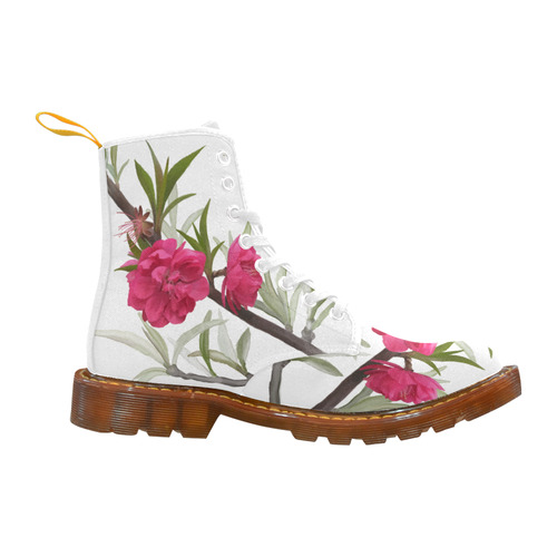 Peach blossom, floral watercolor Martin Boots For Women Model 1203H