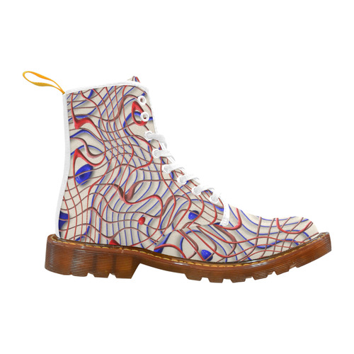 Ribbon Chaos 2 red blue Martin Boots For Women Model 1203H