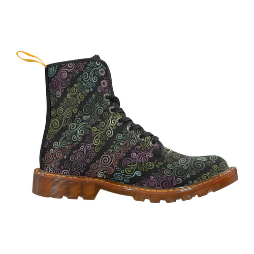 3D Psychedelic pastel rainbow Martin Boots For Women Model 1203H