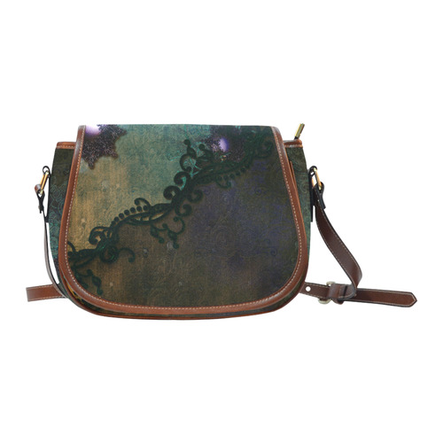 Dark vintage design Saddle Bag/Small (Model 1649) Full Customization