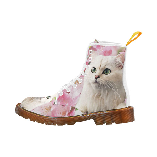 Cat and Flowers Martin Boots For Women Model 1203H