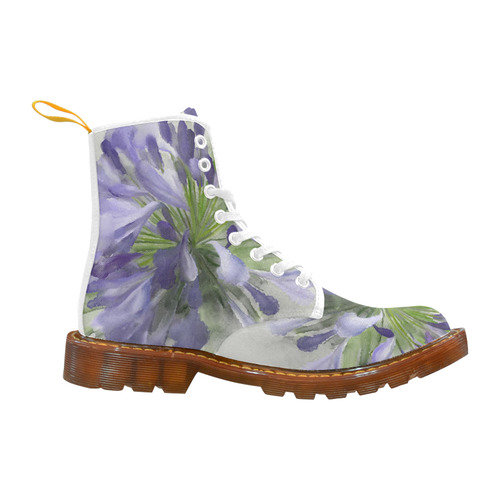 Delicate Purple Flower, floral watercolor Martin Boots For Women Model 1203H