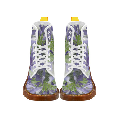 Delicate Purple Flower, floral watercolor Martin Boots For Women Model 1203H