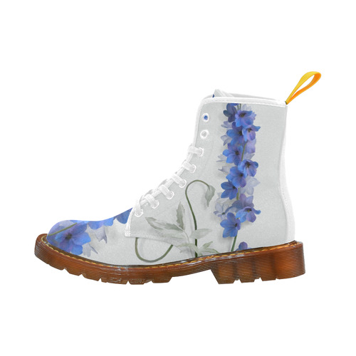 Blue - purple Consolida, floral watercolor Martin Boots For Women Model 1203H