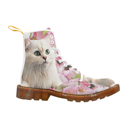 Cat and Flowers Martin Boots For Women Model 1203H