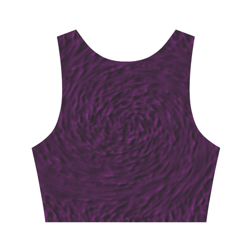 purple satin crop top