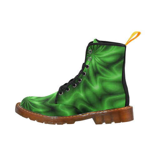 Green Shiny Swirl Martin Boots For Men Model 1203H