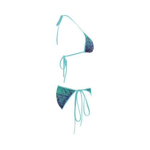 Sci-Fi Dream Blue Geometric Modern Custom Bikini Swimsuit