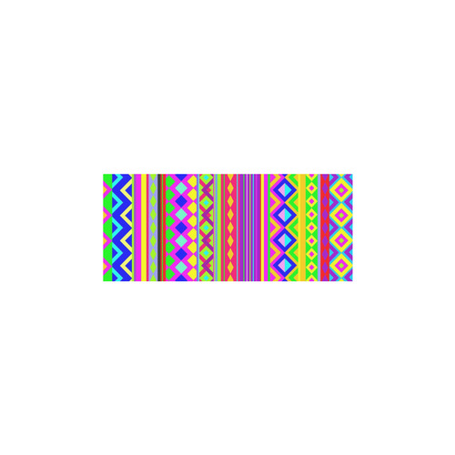 Aztec Psychedelic Chevron Pattern Sleeveless Splicing Shift Dress(Model D17)