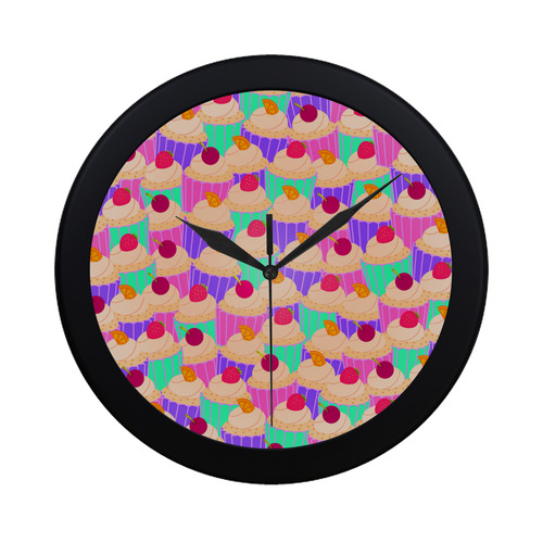 Cupcakes Circular Plastic Wall clock