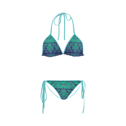 Sci-Fi Dream Blue Geometric Modern Custom Bikini Swimsuit