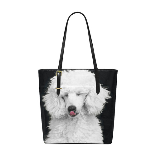 Silly White Poodle Euramerican Tote Bag/Small (Model 1655)