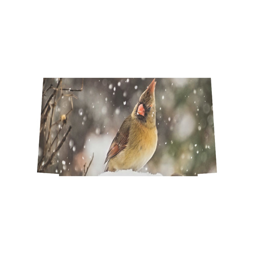 Cardinal In The Snow Euramerican Tote Bag/Large (Model 1656)