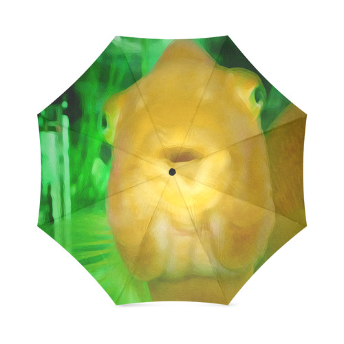 Visiting Goldfish Friend In Aquarium Foldable Umbrella (Model U01)
