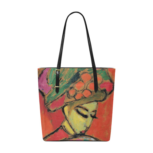 Jawlensky Young Girl Flowered Hat Euramerican Tote Bag/Small (Model 1655)