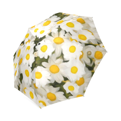 White Daisies Beautiful Floral Art Foldable Umbrella (Model U01)