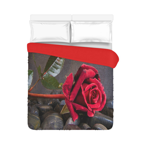 Rose On The Rocks Red Duvet Cover 86"x70" ( All-over-print)