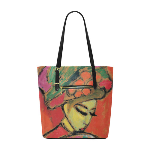 Jawlensky Young Girl Flowered Hat Euramerican Tote Bag/Small (Model 1655)