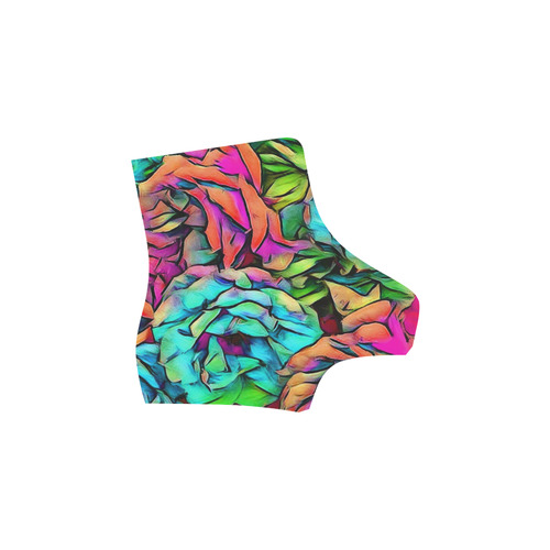 Floral ArtStudio colorful roses, pink by Jamcolors Martin Boots For Women Model 1203H