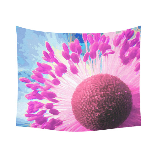 Macro Flower Photo Floral Art Cotton Linen Wall Tapestry 60"x 51"
