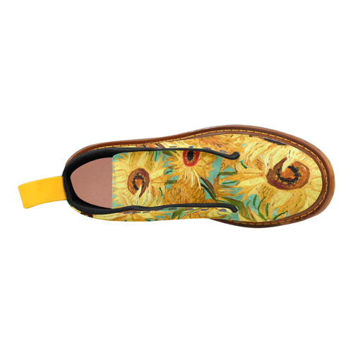 Van Gogh Sunflowers Floral Martin Boots For Women Model 1203H