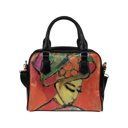 Jawlensky Young Girl Flowered Hat Shoulder Handbag (Model 1634)