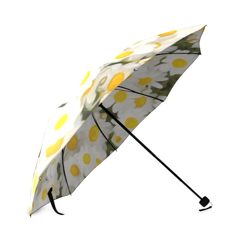 White Daisies Beautiful Floral Art Foldable Umbrella (Model U01)