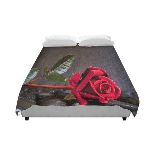 Rose On The Rocks Red Duvet Cover 86"x70" ( All-over-print)