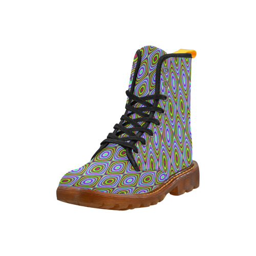 Psychedelic Peacook Eyes Martin Boots For Men Model 1203H