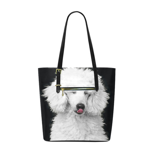 Silly White Poodle Euramerican Tote Bag/Small (Model 1655)