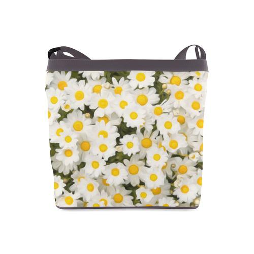 White Daisies Beautiful Floral Art Crossbody Bags (Model 1613)