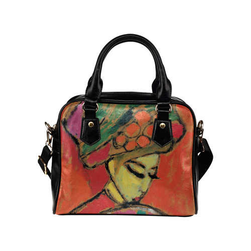 Jawlensky Young Girl Flowered Hat Shoulder Handbag (Model 1634)