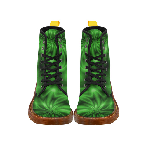 Green Shiny Swirl Martin Boots For Men Model 1203H