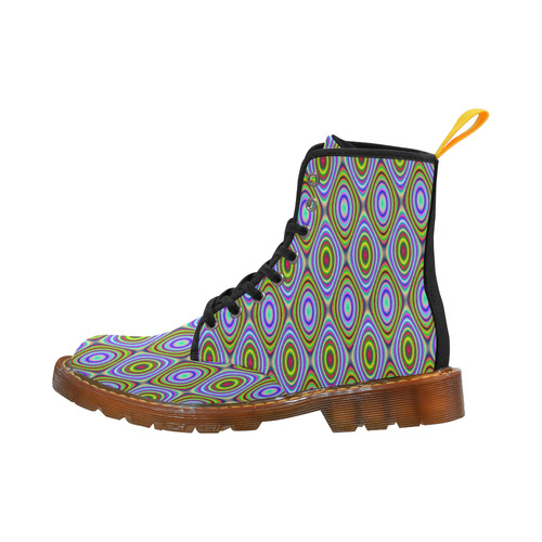 Psychedelic Peacook Eyes Martin Boots For Men Model 1203H