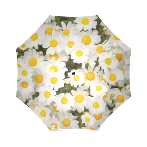 White Daisies Beautiful Floral Art Foldable Umbrella (Model U01)