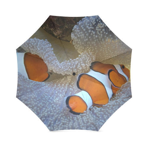 Clown Fish in Coral Reef Foldable Umbrella (Model U01)