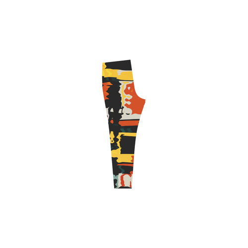 Distorted shapes in retro colors Cassandra Women's Leggings (Model L01)