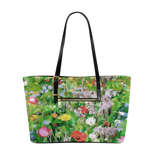 Colorful Flower Garden Floral Landscape Euramerican Tote Bag/Large (Model 1656)