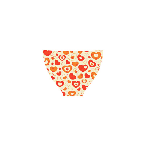 Orange Hearts Custom Bikini Swimsuit (Model S01)