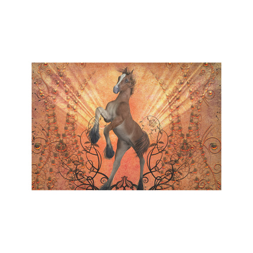 Awesome, cute foal with floral elements Placemat 12''x18''