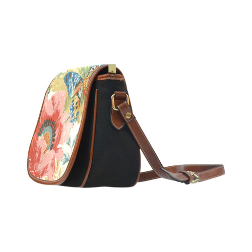 Flower Butterfly Nature Fine Art Saddle Bag/Small (Model 1649)(Flap Customization)