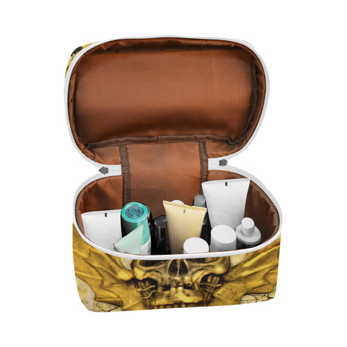 Awesome skull in golden colors Cosmetic Bag/Large (Model 1658)